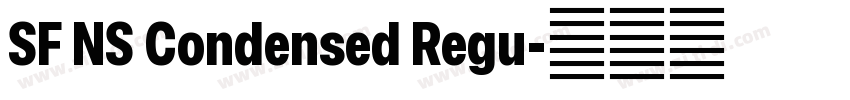 SF NS Condensed Regu字体转换